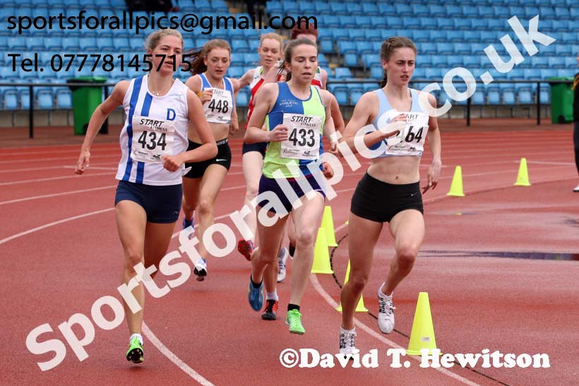 Womens under-20s 1500 metres, Northern Senior and Under-20s Champs., SportsCity, Manchester. Photo: David T. Hewitson/Sports for All Pics